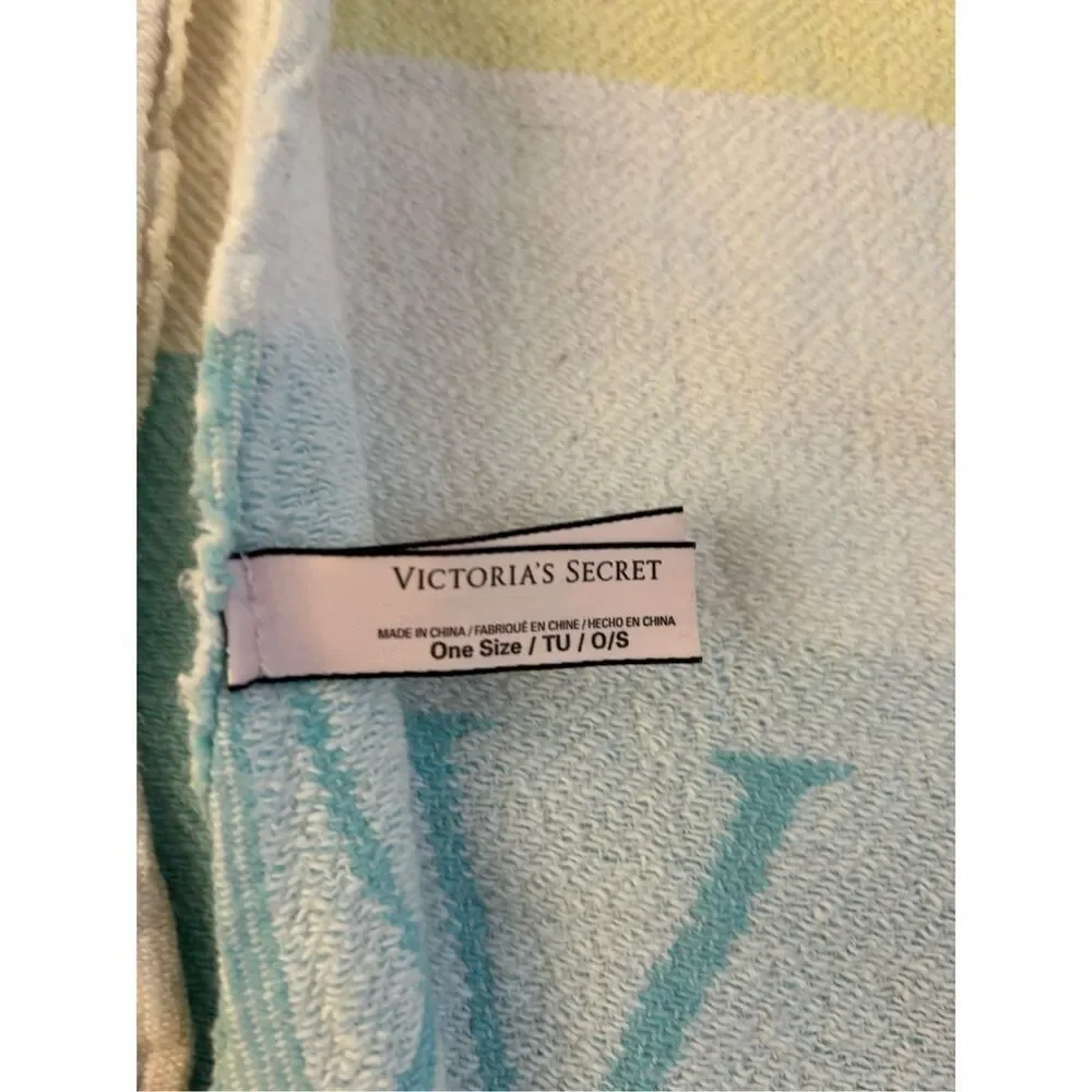 VS Victoria‎ Secret Beach blanket pastel stripes cotton rn#54867